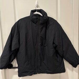 Muji oversized Black Puffer Jacket